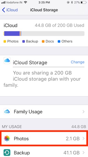 4 Manage iCloud Photo on iPhone in iOS 11