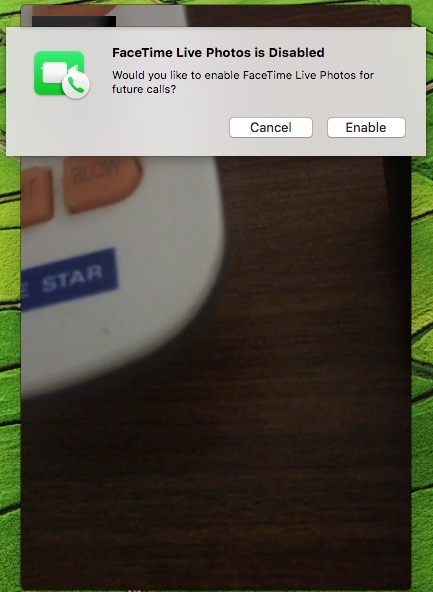 4 enable FaceTime live photo on Mac