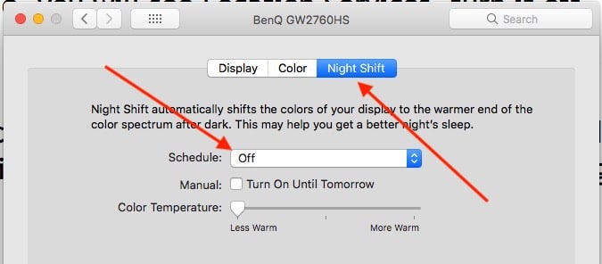 40 Turn off Night Shift Mode on Mac