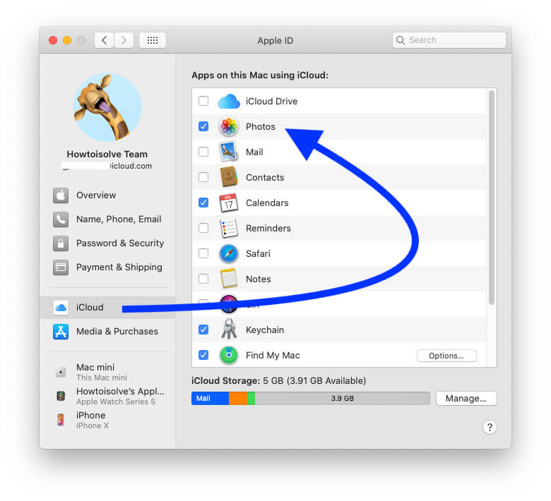 Enable iCloud Photo on Macbook Mac