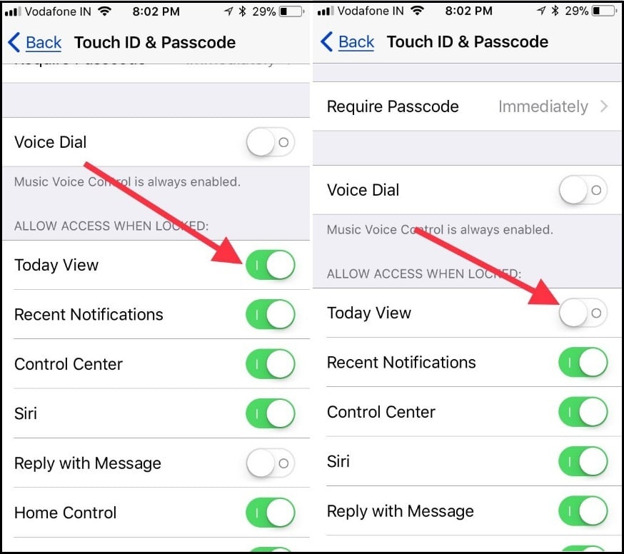 Remove Disable Lockscreen Widgets in iOS 11 on iPhone iPad