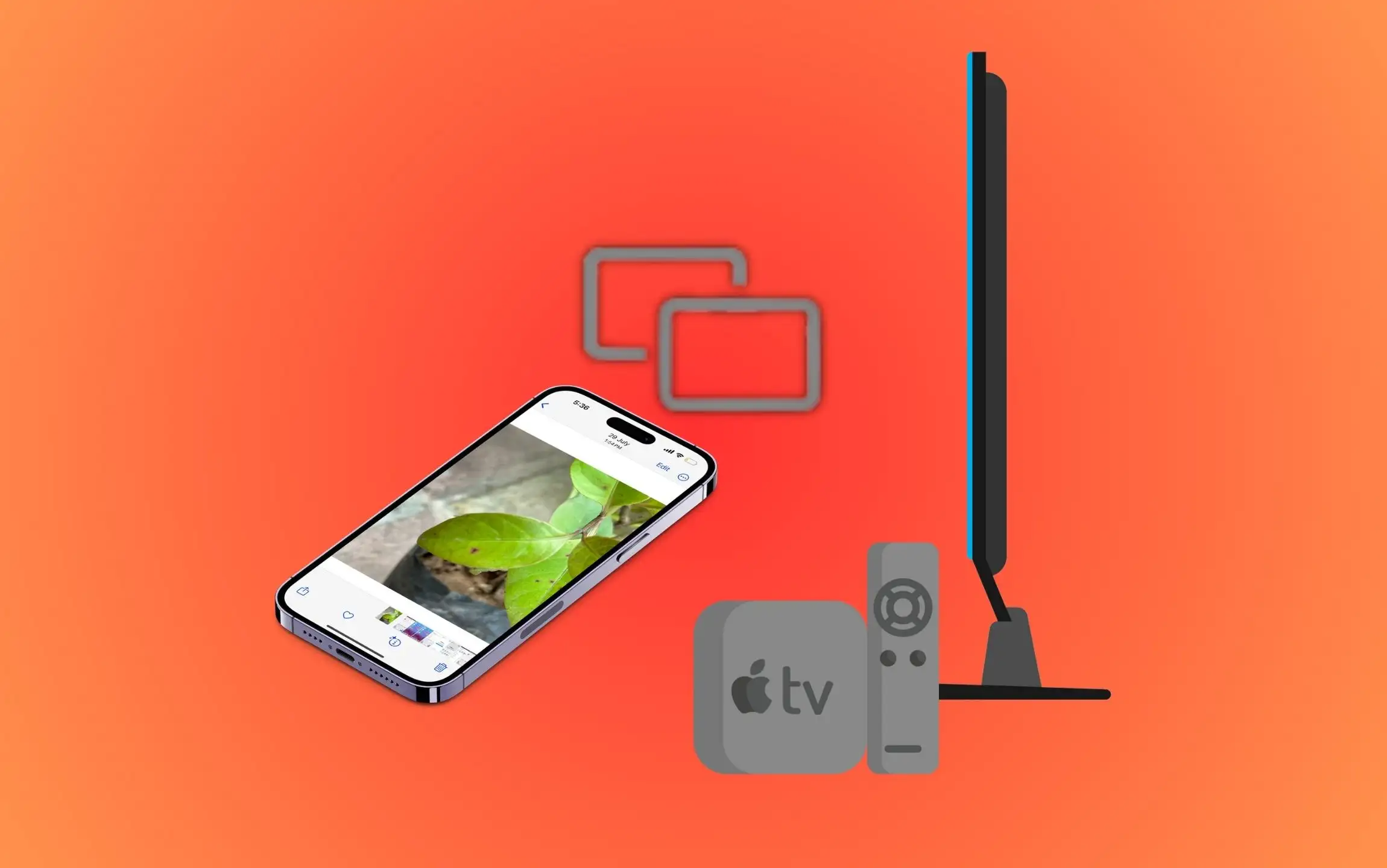 Screen Mirroring Option on iPhone to Apple TV