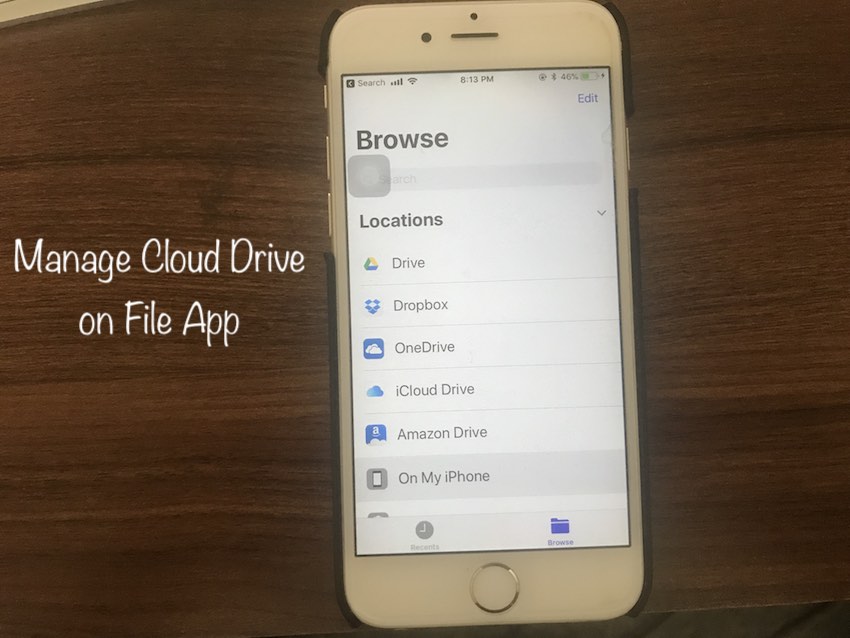 1 Manage Cloud Drive in File app in iOS 11