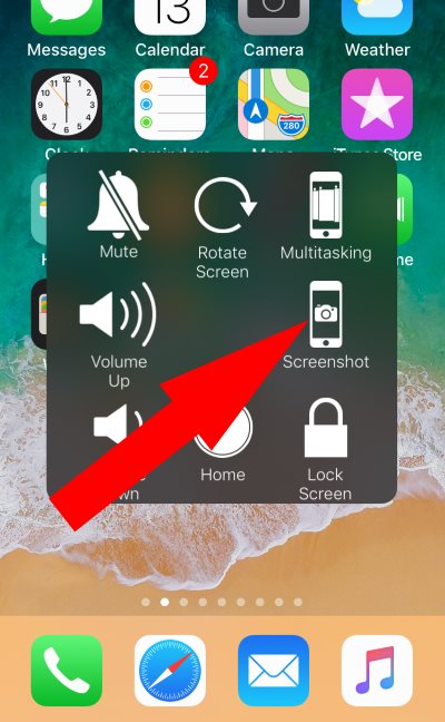 1 Take a Screenshot on iPhone X using Assistive Touch