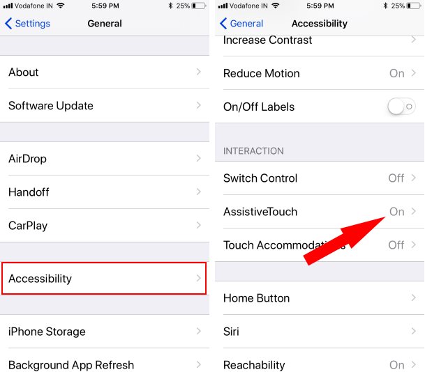 1 Turn on or Enable Assistive Touch on iphone X, iPhone 8 and iPhone 8 Plus