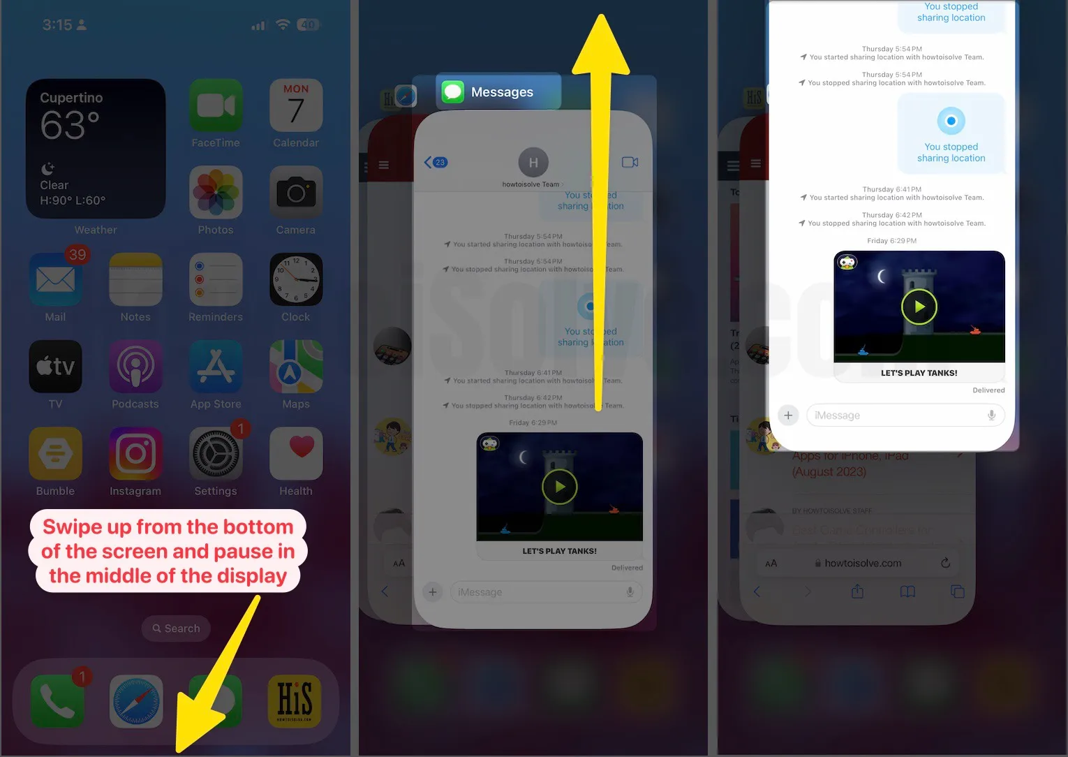 open the home screen left side remove the app on iphone
