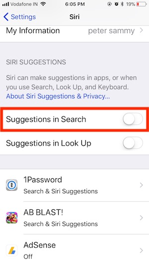 13 Turn off Spotlight Search on iPhone in iOS 11