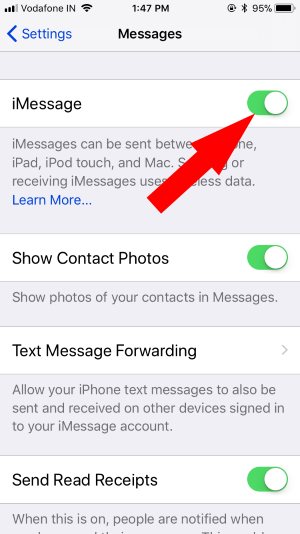 2 Activate iMessage on iPhone 8 8 Plus and iPhone X