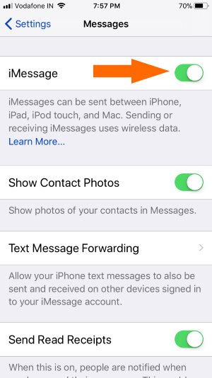 3 Activate or Turn on iMessage on iPhone
