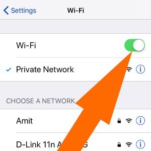 3 Enable Disable WiFi on iPhone in iOS 11