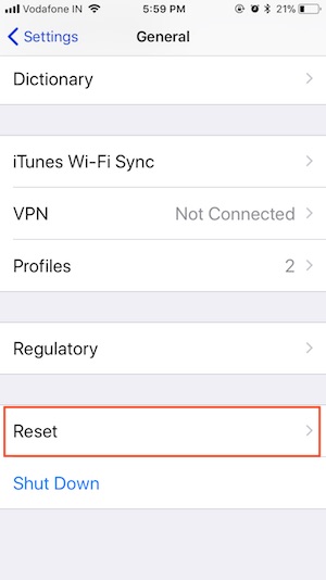 6 Reset Settings on iPhone