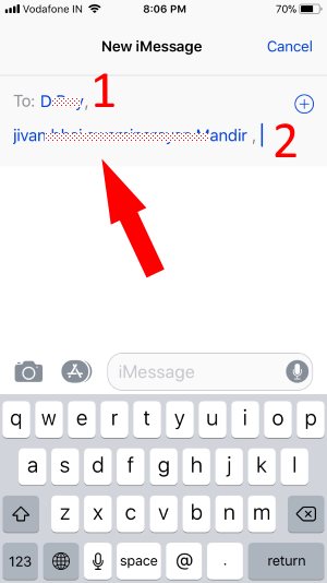 7 Create Group for Send Message in iPhone Message app