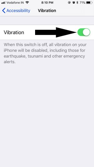 8 Enable Vibration for Alarm from Settings on iPhone