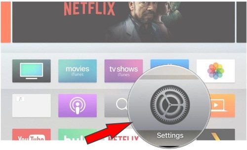 Open Apple TV Settings App