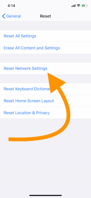 Reset Network settings on iPhone if Personal hotspot not working-2