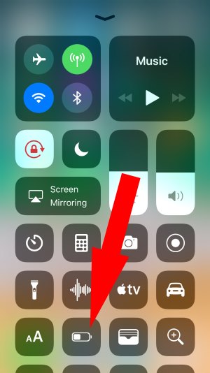 2 Low power Mode on iPhone from control center