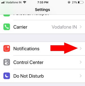 3 Notifications Settings on iPhone