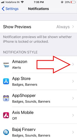 6 Manage Notifications for individual app on iPhone