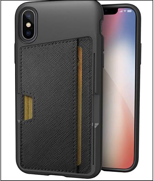 6 Silk Slim Protective Kickstand card case for iPhone X