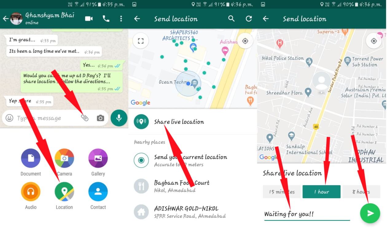 How to Share Location in WhatsApp on iPhone, Android in 2023