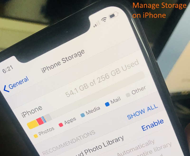 1 Manage Storage on iPhone and Free up unused data