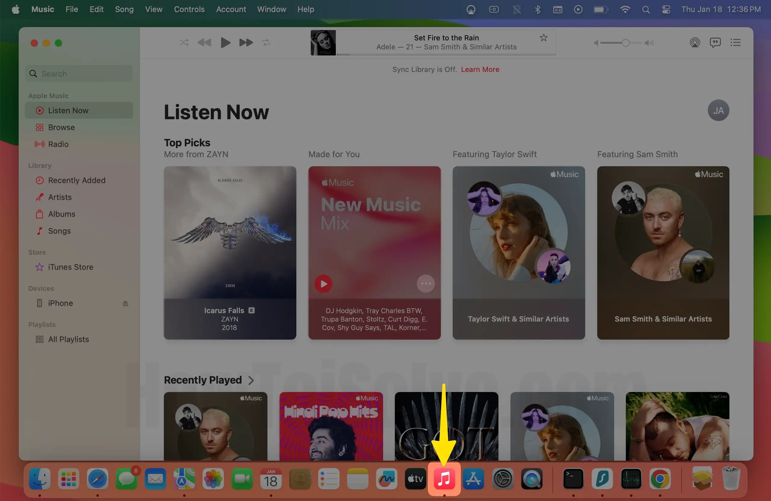 Connect the iPhone to your Mac Open Music App on Mac