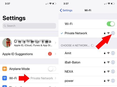 2 Get WiFi network info on iPhone