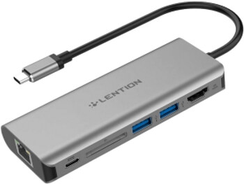 LENTION USB-C Digital AV Multiport Hub with 4K HDMI, 2 USB 3.0