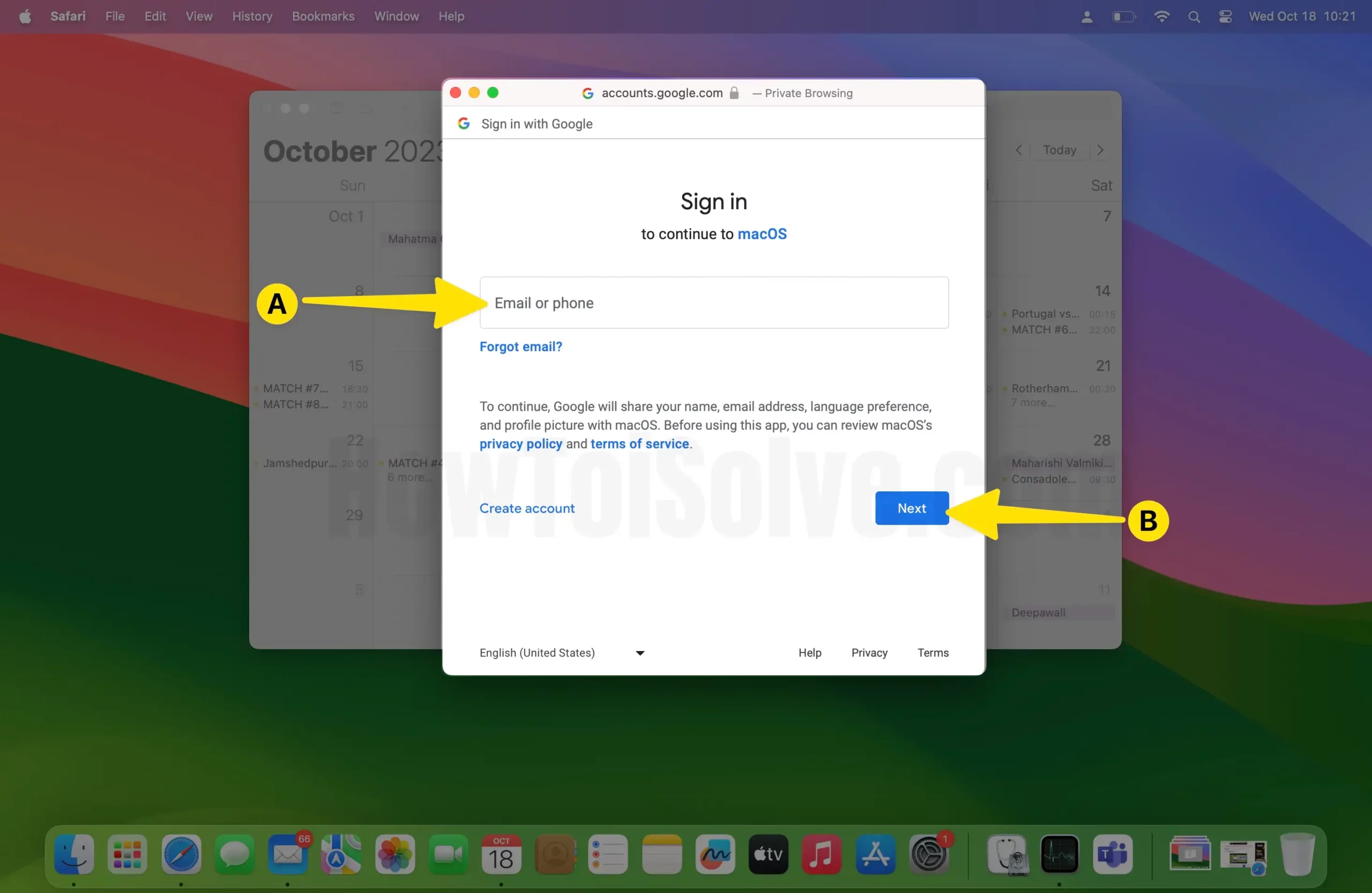Choose Email Or Phone Tap Next On Mac