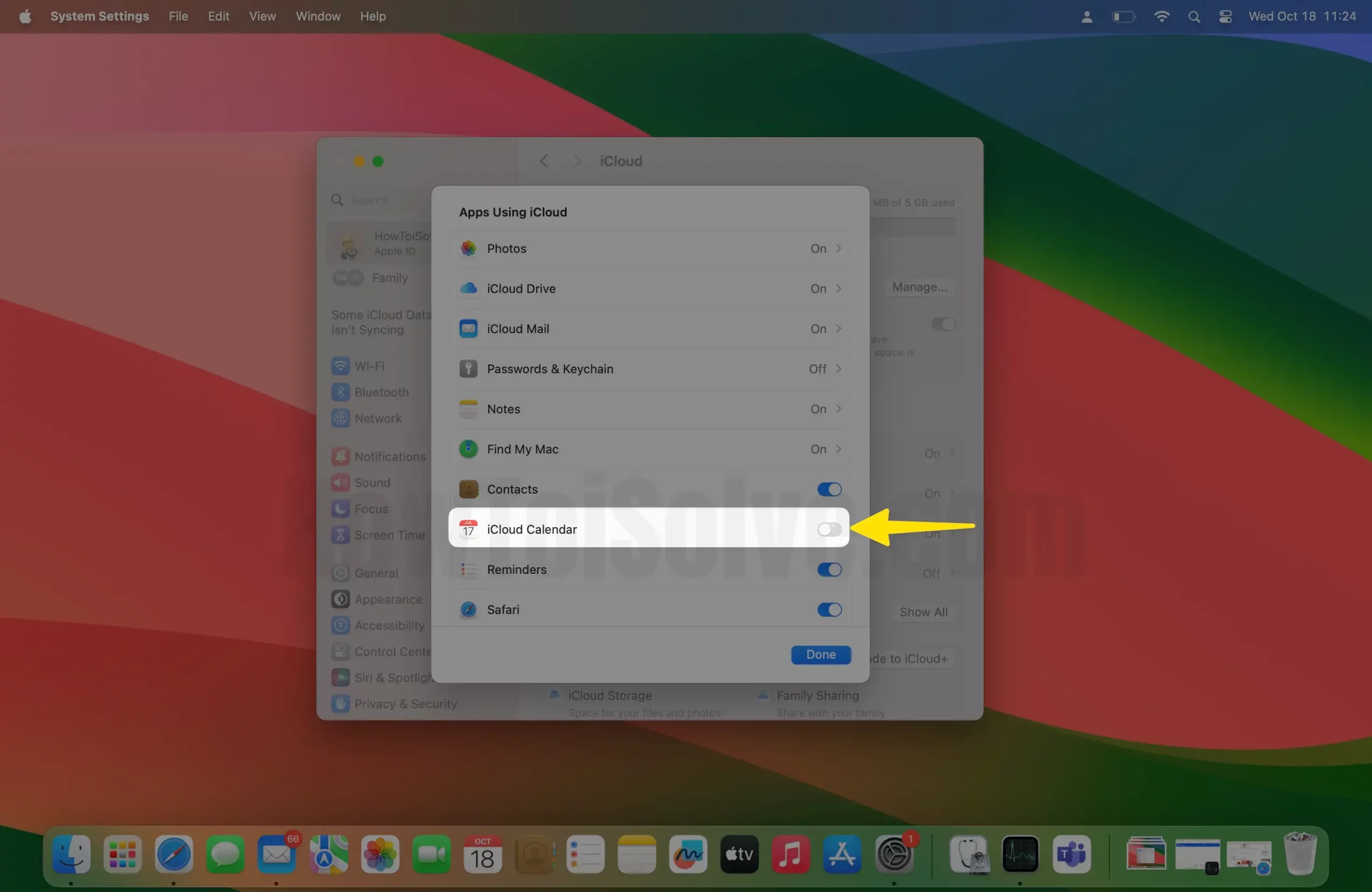 Turn Off Calendar On Mac