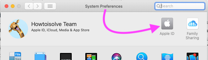 Apple ID settings on Mac System Preferences