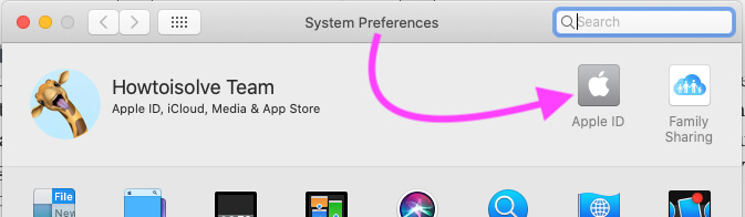 Настройки Apple ID в системных настройках Mac