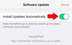 1 Software Update for Homepod enable