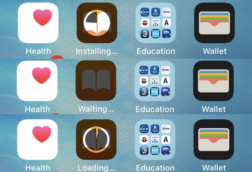 1 Приложения, ожидающие загрузки и установки на iPhone X