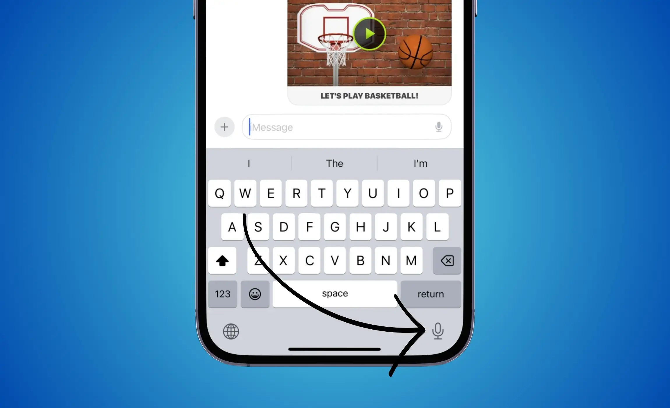 Microphone icon Missing from Keyboard on iPhone