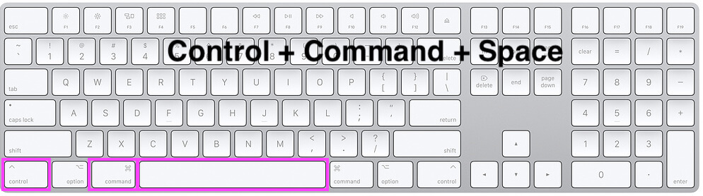 Открытие всплывающего окна с эмодзи и символами на Mac с помощью сочетаний клавиш