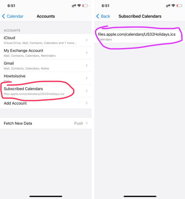 Hit Subscribed Calendars and select the Calendar