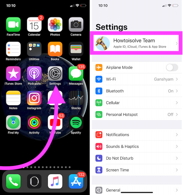 Manage Subscription on iPhone Settings app