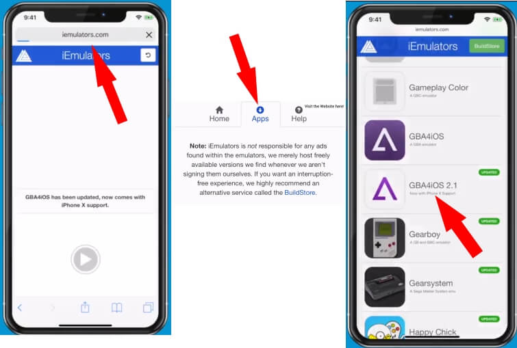 1 iEmulators устанавливают GBA4iOS на iPhone