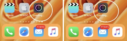 iphone transfer apps stuck loading