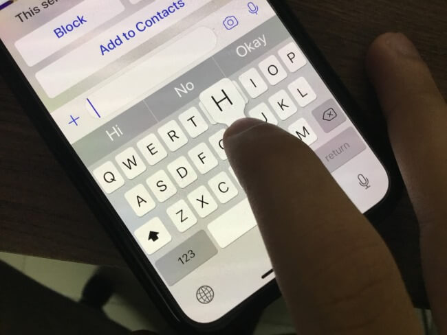 2 Character Preview on iPhone keyboard (1)