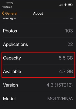 2 Check Apple Watch Available Storage on iPhone