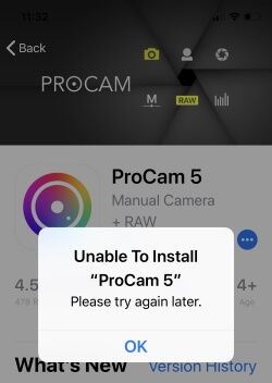 4 Unable to install app on iOS 12 after update