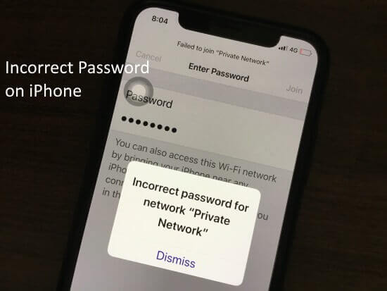 Fix incorrect password to connect WiFi on iPhone (1)