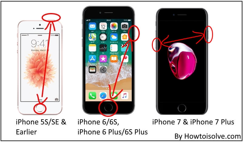 Принудительный перезапуск Apple iPhone 5S iPhone 6 iPhone 7 и iPhone 7 Plus