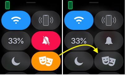 Отключите режим театра на Apple Watch из центра управления-2