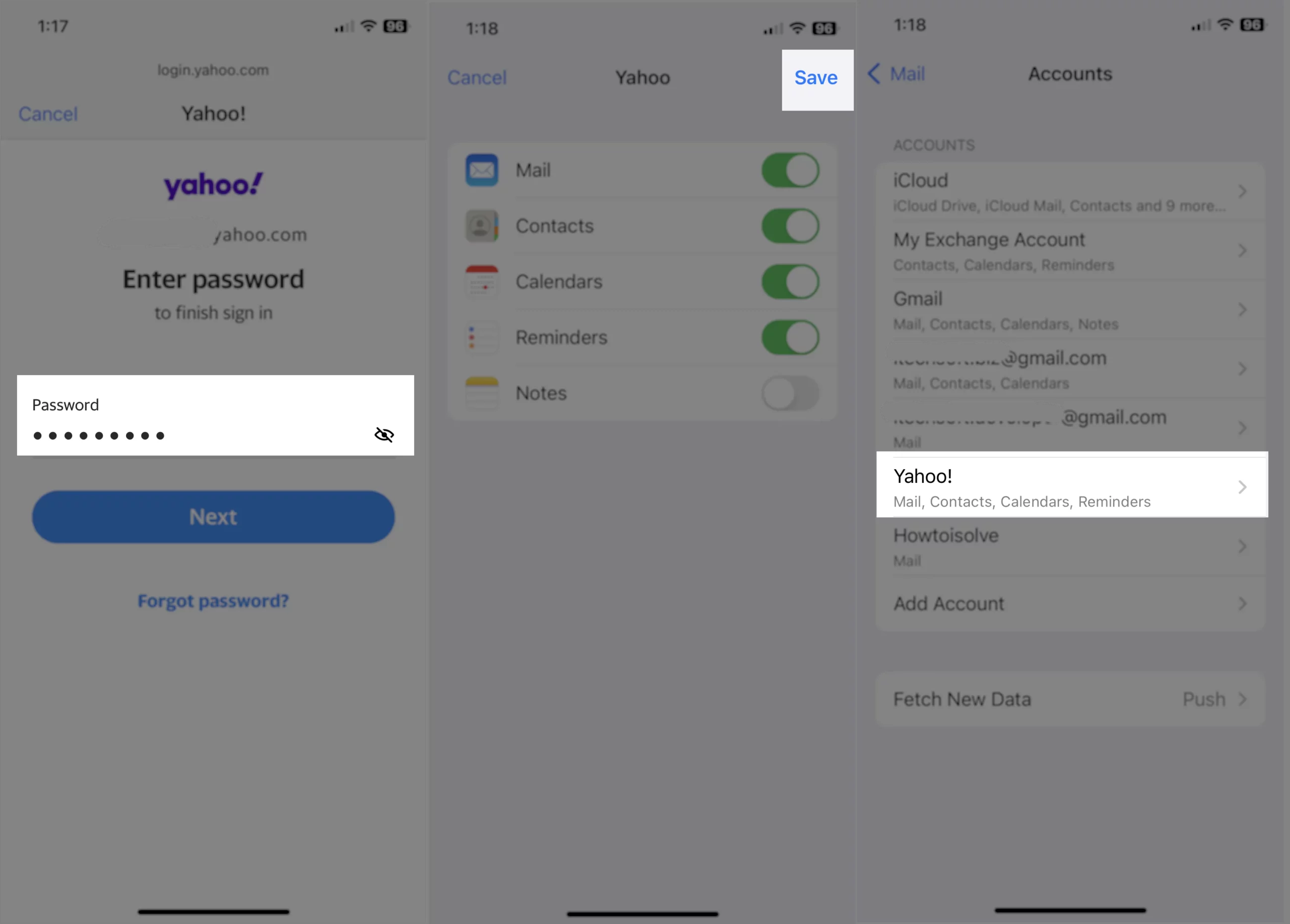 enter-passwrod-tap-on-save-and-find-yahoo-account-on-apple-mail-on-iphone