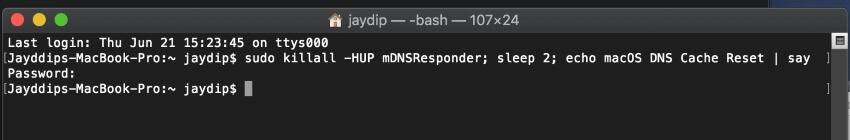 mac reset dns server