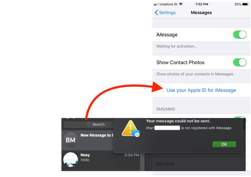 1 Включите iMessage на Apple ID