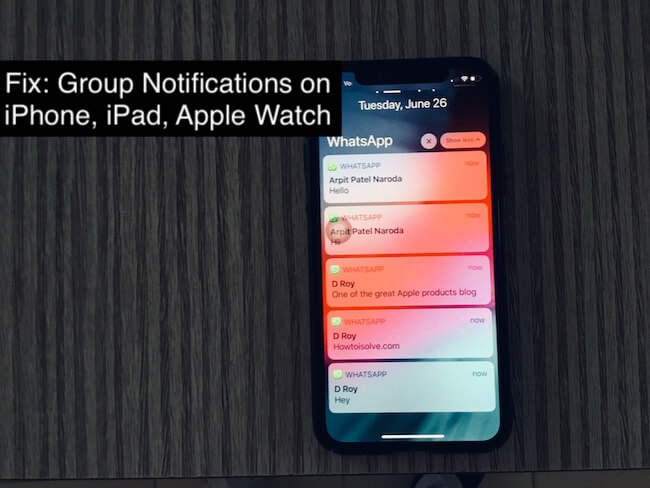 1 Fix Group notification in iOS 12 on iPhone and iPad